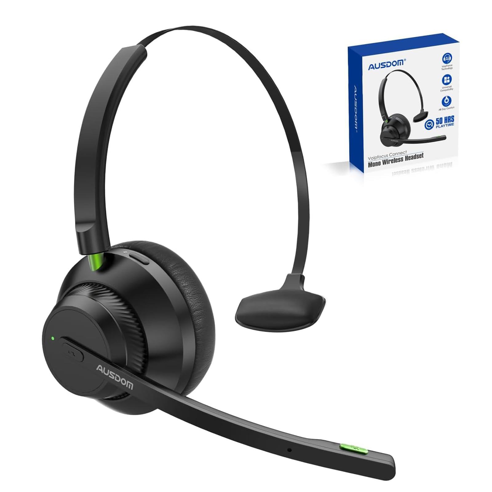 Amazon.com: AUSDOM Trucker Bluetooth Headset with Microphone